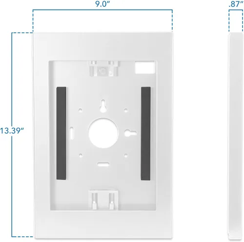 Miniatura 8 de Mount-It! Soporte de pared antirrobo para tablet, soporte de perfil bajo con candado de acero seguro, soporte de tablet con candado para iPad Blanco