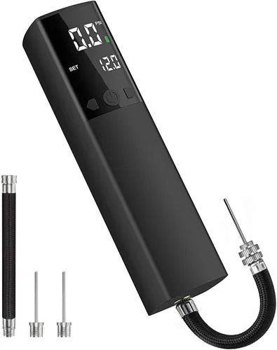 Pumteck Electric Ball Pump, Smart Air Pump Portable Fast Ball Inflation with Precise Pressure Gauge and Digital LCD Display for Football Basketball