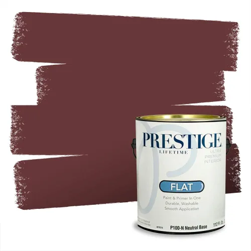 Miniatura 524 de Prestige Paints Pintura exterior e imprimación en uno, 1 galón, plano, coincidencia comparable de Valspar* Amber Rose*
