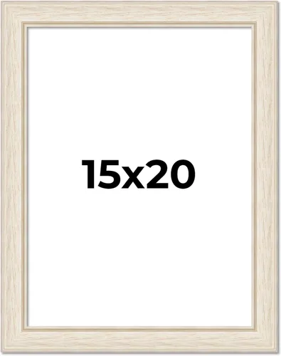 Miniatura 137 de Poster Palooza Marco de madera cepillado lavado blanco cepillado de 8 x 10 pulgadas con acrílico UV, respaldo de tablero de espuma y accesorios