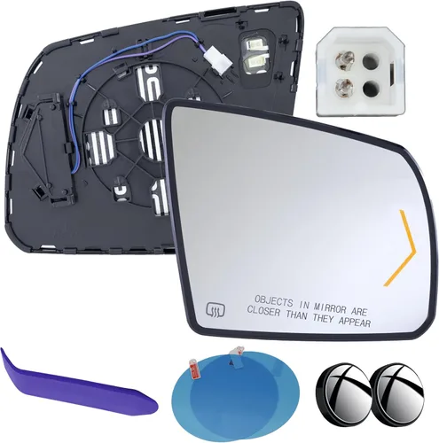 Miniatura 8 de EAP Espejo lateral del pasajero compatible con Toyota Tundra 2007-2021, Toyota Sequoia 2008-2022, calentado sin atenuación automática 879030C010