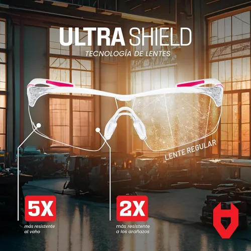 Miniatura 4 de NoCry Gafas de Seguridad Transparentes para Mujeres con Marcos Ajustables — Gafas de Seguridad Antiniebla con 100% de Protección UV y Resistencia a