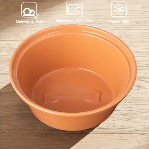 Miniatura 6 de Soporte elevado para cuencos para perros con 3 cuencos grandes de cerámica, estación de alimentación elevada para perros medianos y grandes, incluye