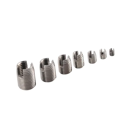 Miniatura 5 de Juego de 50 piezas de insertos de rosca interior de acero inoxidable 302 autorroscantes, herramienta de reparación de refuerzo, insertos roscados
