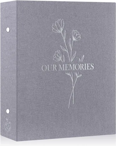 Miniatura 14 de Lanpn Álbumes de fotos pequeños de 4 x 6 pulgadas, 50 imágenes, paquete de 2 unidades, mini capacidad de lino Our Memories, juego de bolsillos