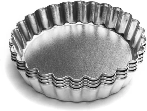 Miniatura 8 de Fox Run Sartén redonda para tarta/quiche con fondo extraíble, acero estañado, 8 pulgadas