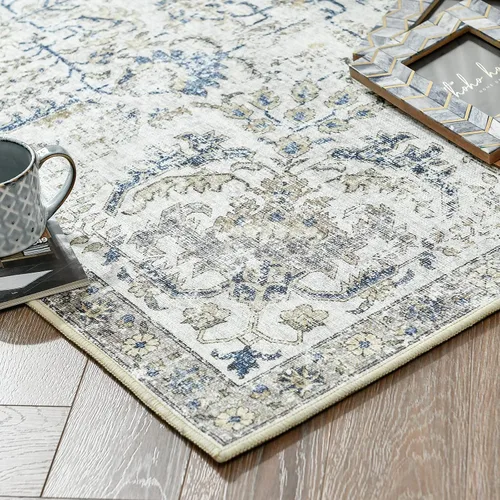 Miniatura 7 de jinchan Kalen Runner Alfombra 3x10 Lavable Alfombra de Pasillo Vintage Interior Delgada Retro Cubierta de Piso Floral Country Ligera Antideslizante