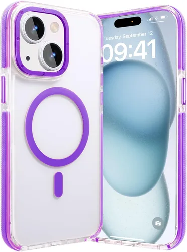 Miniatura 32 de Funda magnética diseñada para iPhone 11 Pro Max, [probada en caídas de grado militar] [compatible con MagSafe] Funda protectora delgada translúcida