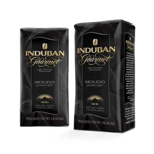 Miniatura 8 de Induban Gourmet, bolsa de 16 onzas, café molido, tostado medio, café 100% arábica premium de la República Dominicana (paquete de 1)
