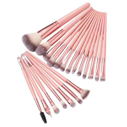 Miniatura 6 de MELADY Conjunto de brochas de maquillaje, 20 piezas, multifuncionales, para polvo cosmético, base, sombra de ojos, delineador de ojos, labios, rosado