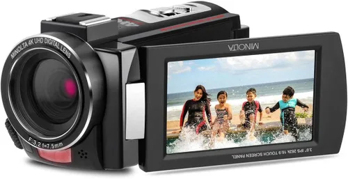 Miniatura 5 de Minolta Videocámara: digital 4K, video Ultra HD a 24 fps, fotos de 30 MP, visión nocturna con IR, zoom 16X, antivibración, pantalla táctil IPS de 3