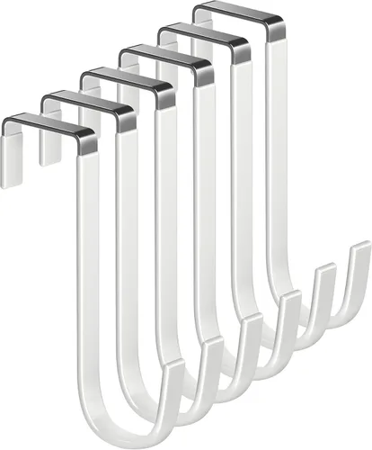 Miniatura 20 de Mars-Rock Ganchos de Metal Sobre la Puerta con Revestimiento de Plástico de 5.5" se Ajustan a Puertas de 0.5" a 1 3/8", 2 Piezas de Servicio Pesado