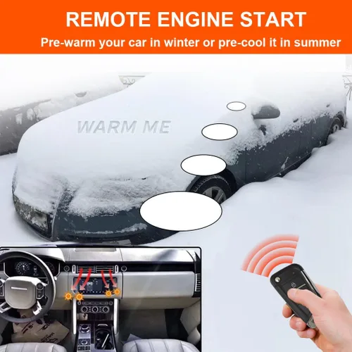 Miniatura 4 de Sistema de alarma para automóvil con arranque remoto y botón de parada de arranque del motor (sin sirena (conecte a la bocina del automóvil)