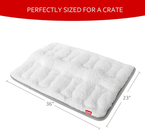 Miniatura 4 de Tapete para jaula de perro (36" x 23"), almohadilla de felpa suave para cama de perro lavable a máquina, almohadilla para jaula, tapete para dormir