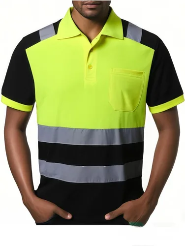 Miniatura 14 de Camisa de seguridad para hombre, camiseta reflectante de alta visibilidad, de secado rápido, transpirable, suave