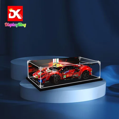 Miniatura 2 de Vitrina acrílica con tornillo para Lego Ferrari 488 GTE AF Corse #51 1,658.465 - 0.118 in de grosor (Lego Set no incluido) (con fondo temático)