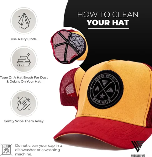 Miniatura 163 de Urban Effort Gorra trasera de malla, para hombres y mujeres, gorra de béisbol de 5 paneles, gran cierre a presión para caza y senderismo