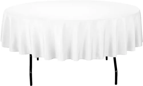 Miniatura 8 de Sparkles Make It Special - Mantel de tela de lino de 228 cm, 274 cm y 305 cm que se ajusta a mesas redondas y rectangulares en cenas de boda