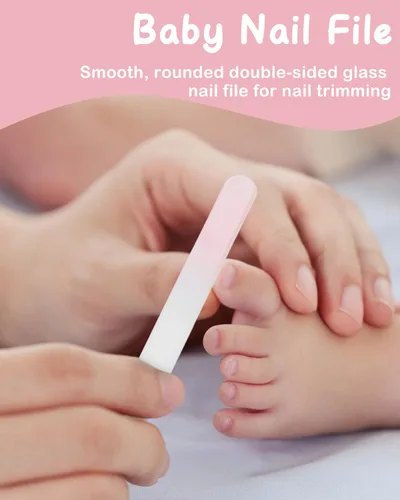 Miniatura 5 de babygoal Kit de cuidado de moscas de uñas para bebé, juego de 4 piezas con tapón de seguridad, corte sin dolor para recién nacidos y bebés, estuche