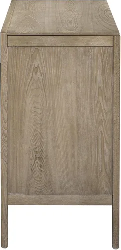 Miniatura 7 de Merax Aparador de buffet de madera moderna con 2 puertas, armario de almacenamiento independiente de estilo casa de campo, mesa consola para sala