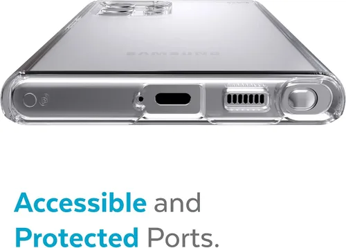 Miniatura 7 de Speck Presidio Perfect Clear - Funda transparente para Samsung Galaxy S22 Ultra, protección contra caídas, arañazos y absorción de golpes