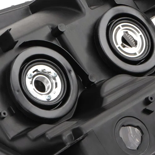 Miniatura 4 de ALLGOOD Conjunto de faros delanteros compatibles con Chevy Silverado 1500 2500 3500 2007-2014 izquierda y derecha carcasa negra esquina ámbar