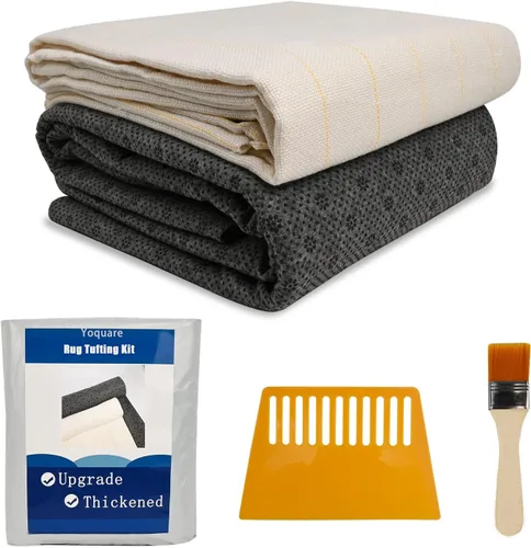 Paño de acolchado primario de 83 x 39 pulgadas con líneas marcadas, tela de respaldo de alfombra de 70.9 x 31.5 pulgadas, kit de tela grande de
