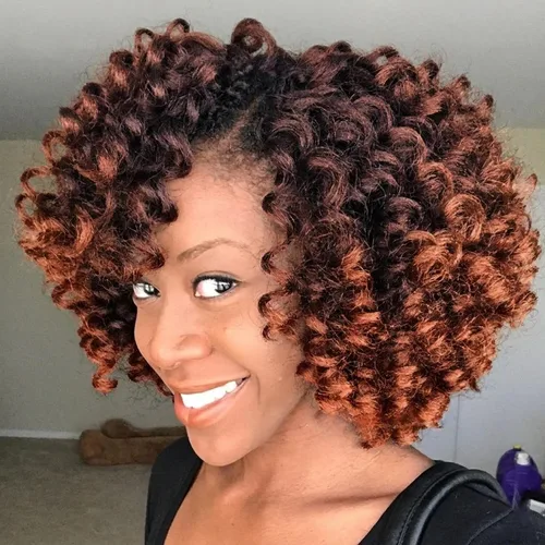 Miniatura 58 de Cabello de Ganchillo Jamaicano Saltarín de 8 Pulgadas 5 Paquetes 2X Rizo de Varita Ringlet Cabello de Ganchillo Pre-Enrollado Rizo Saltarín
