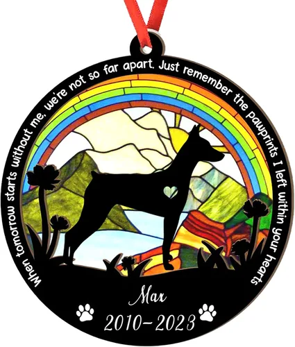 Miniatura 32 de Adorno personalizado para atrapasoles de sabueso afgano, adorno de Navidad de sabueso afgano, regalo para perro amante, sabueso afgano conmemorativo
