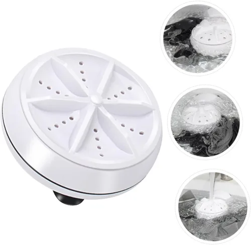Miniatura 2 de GALPADA Mini lavadora portátil con alimentación por USB, lavadora de viaje giratoria para ropa ligera, calcetines, toallas, dormitorio, apartamento