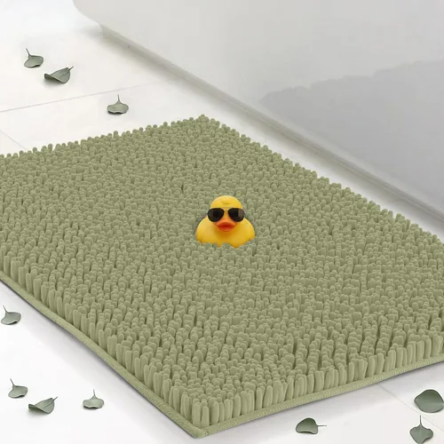 Miniatura 21 de ITSOFT Alfombra de Felpa para Baño 59x21 pulgadas, Tapetes de Baño Absorbentes Lavables a Máquina Antideslizantes, de Secado Rápido, Alfombras