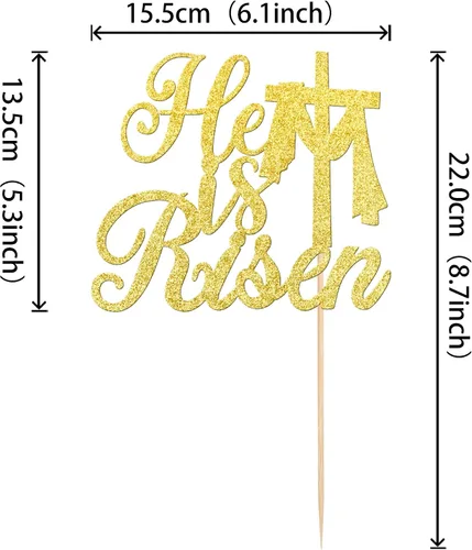Miniatura 2 de 1 pieza de decoración de pastel con purpurina de Jesús para pastel de Pascua, decoración religiosa para pastel de Pascua para fiesta temática