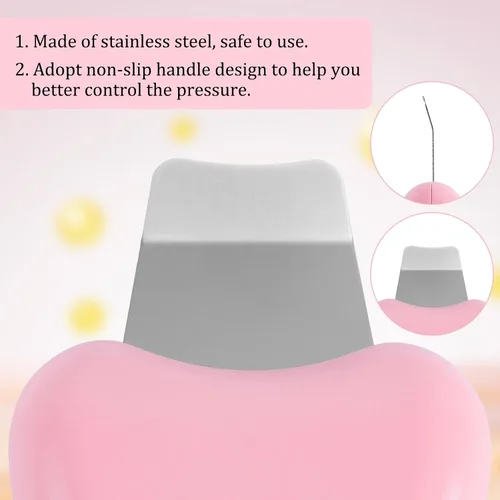 Miniatura 4 de Espátula facial para limpiar la piel, raspador de espinillas, pala de acero inoxidable, kit de herramientas para eliminar puntos negros, agujas