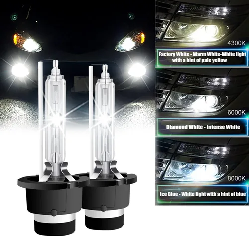 Miniatura 2 de RCP - D2S6 - (un par) D2S/ D2R focos de repuesto HID de xenón 6000K, base de stents de metal blanco diamante, 12 V, lámparas para auto de 35 W