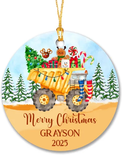 Miniatura 8 de Adorno de Navidad 2026 con texto en inglés "Bee Merry Christmas", adornos personalizados de Navidad de abejas 2026, decoración colgante de árbol