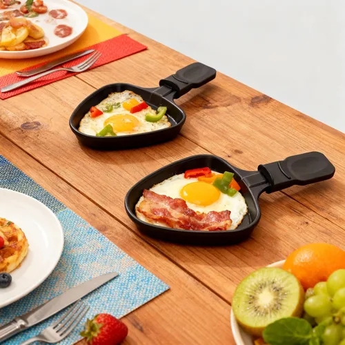Miniatura 9 de HONNE Mini parrilla con revestimiento antiadherente, accesorios para derretir queso, repuesto de raclettes/platos adicionales de raclette