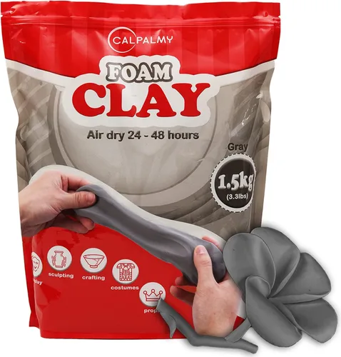 Miniatura 21 de CALPALMY Arcilla seca al aire (bolsa de 1.1 libras) – Arcilla de espuma blanca moldeable para cosplay – Arcilla suave de secado al aire para niños