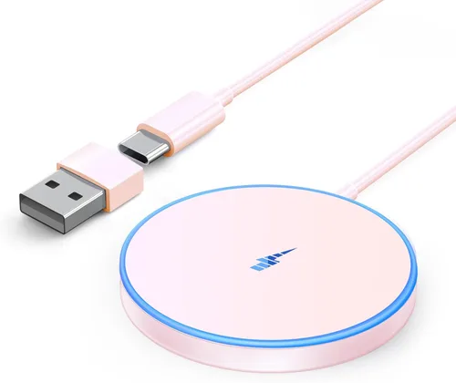 Cargador inalámbrico magnético rápido Apple Mag-Safe para iPhone 15 Pro Max/15 Pro/15/15 Plus/14/13/12 Serie AirPods 3/2/Pro/Pro 2 Almohadilla de