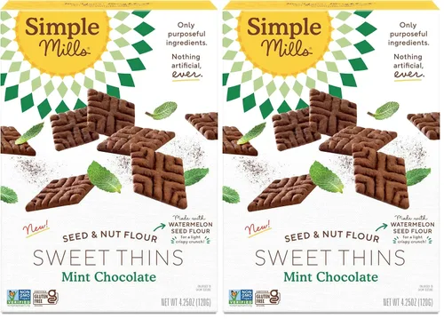Miniatura 9 de Simple Mills Sweet Thins Cookies, harina de semillas y nueces, miel y canela, sin gluten, apto para paleo, aperitivos saludables, 4.25 onzas