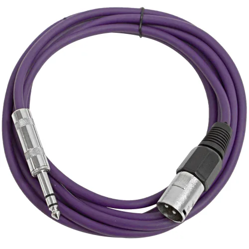 Miniatura 4 de Seismic Audio - SATRXL-M2 - Cable de conexión XLR negro de 2 pies macho a 1/4" TRS
