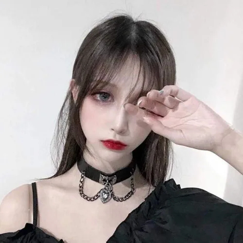 Miniatura 5 de YERTTER Gargantilla de piel sintética con corazón gótico para mujer, collar punk rock, ajustable, collar negro, gargantilla para cosplay