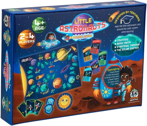 Miniatura 6 de Little Astronauts - Juego de mesa para niños a partir de 4 años – Carrera de cohetes alrededor del sistema solar y explora el espacio – Divertido