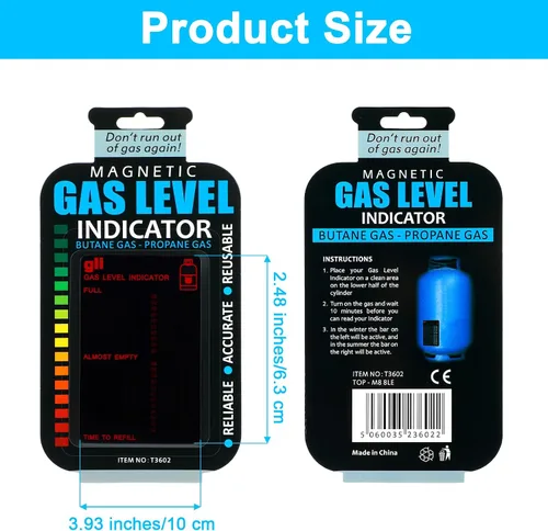 Miniatura 2 de Ptwola 2 Piezas Indicador de Nivel de Gas Indicador de Tanque de Propano Reutilizable Indicadores de Nivel de Combustible Adhesivo para Cocina