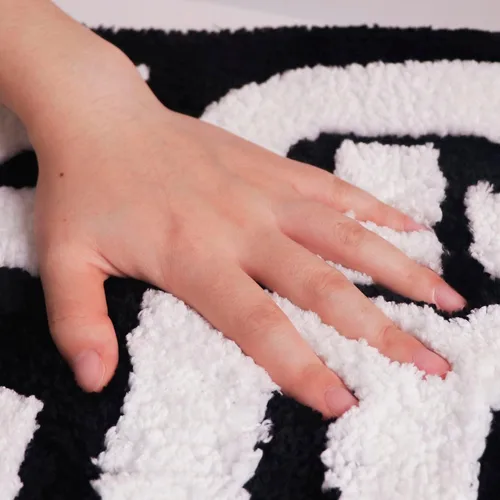 Miniatura 3 de Juego de alfombras de baño Get Naked – Alfombra de baño de microfibra y alfombra de contorno en forma de U, lavable a máquina, antideslizante