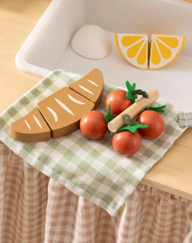 Miniatura 7 de ROBUD Juego de 16 cuchillos de cocina para niños, juego de cocina de madera, inspirados en Montessori, juguetes de cocina para niños pequeños