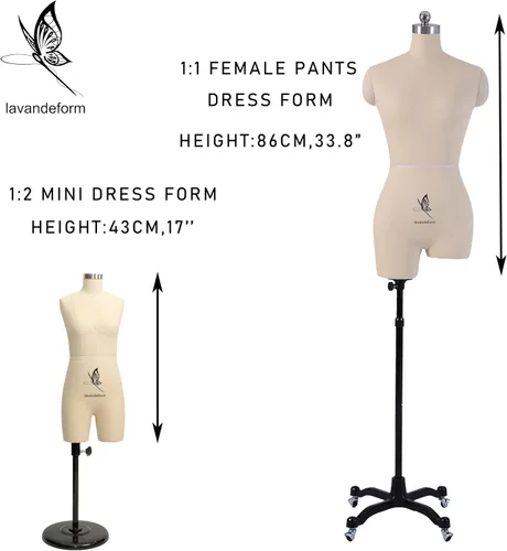 Miniatura 3 de Forma de vestido de media escala (no para adultos) Vestido corto de costura en miniatura 1:2 que se forma directamente en el cuerpo