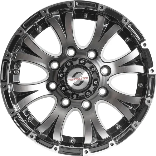 Miniatura 2 de Serie Viking 16" x 6" 8 On 6.5 Rueda de Aluminio con Labio y Cara Mecanizados Acabado Negro Brillante con Tapa Negra SKU Actualizado