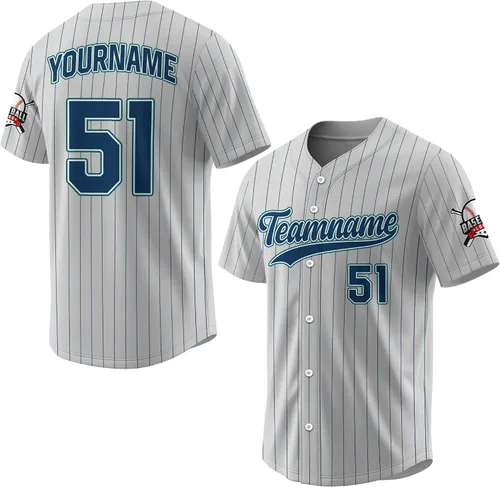 Miniatura 18 de Camiseta de béisbol a rayas personalizadas con logotipo de número de nombre para hombres, mujeres, jóvenes, niños, camiseta de uniforme