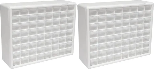 Miniatura 41 de Repisa para almacenamiento de piezas, de plástico, con 26 cajones Akro-Mils 10126REDBLK20, de 20 pulgadas x 10-1/4 pulgadas x 6-3/8 pulgadas, rojo
