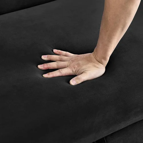 Miniatura 8 de Holaki Sofá cama extraíble de terciopelo moderno de 55 pulgadas, sofá biplaza, diván, diseño 2 en 1, sofá cama convertible de terciopelo